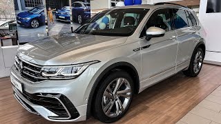 New 2023 Volkswagen Tiguan RLine Reflex Silver Detailed Visual Review [upl. by Suoirtemed]