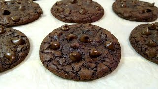 Easy Double Chocolate Chip Cookies  Soft and Chewy  No Chill Needed [upl. by Midge]