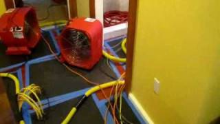 How To Dry Wet Walls Hardwood Floor Drying Water damage Acton Concord Sudbury Harvard MA [upl. by Longley191]