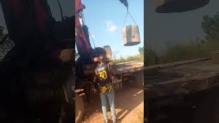 hiab transferring rings civilengineering civil construction views share viralvideo [upl. by Nennarb]