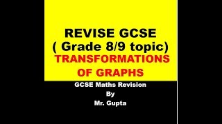 TRANSFORMING GRAPHS GCSE 91 EXAM QUESTIONS [upl. by Ymar]