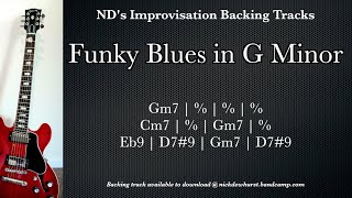 G Minor Funky Blues Backing Track [upl. by Luapnaej]