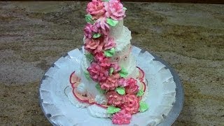 How To Make A Mini Wedding Cake DIY Cake Decorating [upl. by Delfeena860]