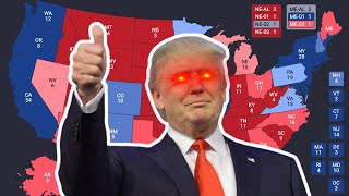 2024 Election Map Prediction Based On Current Polls  Trump vs Biden February 2024 [upl. by Nagap605]