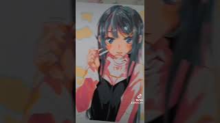 Sakurajima Mai maisakurajima animeart shorts painting [upl. by Emor]