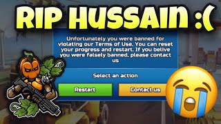 Hussain PG3D Is PERMANENTLY BANNED Forever😭  Pixel Gun 3D [upl. by Silletram758]