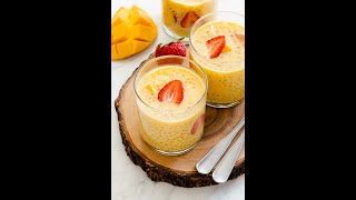 Easy amp refreshing mango tapioca pudding mango sago [upl. by Yenaiv385]