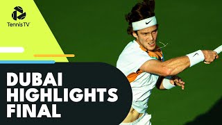 Jiri Vesely vs Andrey Rublev In Title Decider  Dubai 2022 Final Highlights [upl. by Kynan170]