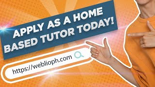 Becoming a homebased tutor is simple WEBLIO APPLICATION PROCESS 2022  Weblio TV [upl. by Psyche]