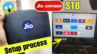 Jio airfiber set top box first time setup process  Jio fiber  air fiber set top box [upl. by Naira]