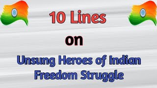 10 lines on Unsung heroes of Freedom Struggle postcard Postcard writing on Unsung heroes of Freedom [upl. by Aihcats]