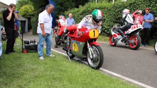 Olivers Mount Giacomo Agostini MV Agusta Startup Awesome Sound [upl. by Desdemona118]