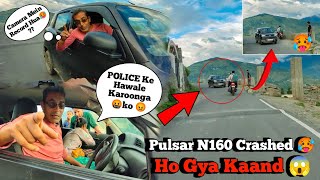 Accident Ho Gya 😱🥹 Race Ke Chakkar Mein Mar Jata🥵  Pulsar N160 Live Crash  Surender Khanna Vlogs [upl. by Leirud301]