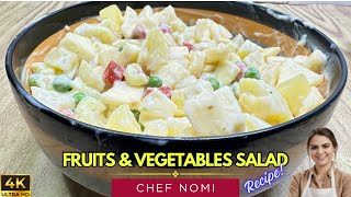 Shadiyon Wala Creamy Fruits amp Veggies Salad Recipe By Chef Nomi [upl. by Niddala]