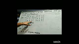 Std11 4 MatricesExercise 44Q3Which of the following matrices are singular or nonsingularMath1 [upl. by Maude]