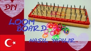 Loom board tahtasi nasil yapilir  basit yapimi  DIY türkce [upl. by Drona]