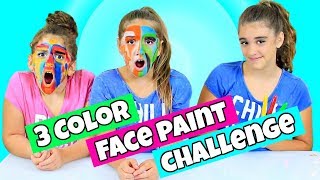 3 Colors of Face Paint Challenge [upl. by Eanal]