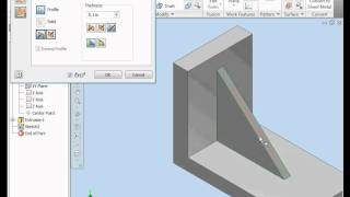 How to create a rib AutoDesk Inventor Tutorials [upl. by Charmaine589]