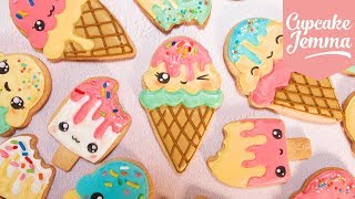 Cute Kawaii Ice Cream Cookie Recipe with Juliet Sear  Cupcake Jemma [upl. by Ennaxxor497]