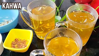 Kahwa Recipe  How To Make Kahwa Tea  Flavoured Tea Recipes  Kashmiri Kahwa  Varun [upl. by Straus]