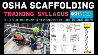 OSHA SCAFFOLDING TRAININGSYLLABUSSCAFFOLDING INSPECTOR TRAINING29 CFR 1926 SUB PARTL [upl. by Nniw]