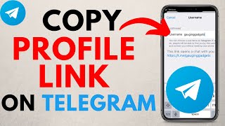 How to Get Telegram Profile Link  Copy Telegram Link tutorial [upl. by Rotow]