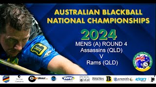 Australian Blackball National Championships 2024  Mens A Round 4 Assassins v Rams [upl. by Deeas]