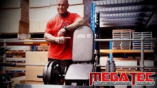 MEGATEC Compact Leg Press Demo by Lee Priest [upl. by Aroved717]