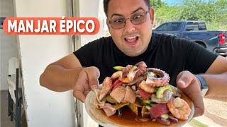 Seca de mariscos con medallón de atún camarón y tentáculos de pulpo enteros [upl. by Arit]