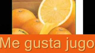 Jugo de naranja  Spanish food vocabulary song [upl. by Nnahs516]