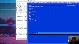 PERBEDAAN PERULANGAN FOR TO DOWHILE DO  REPEAT UNTIL dalam PASCAL  TUTORIAL PASCAL [upl. by Oringa]