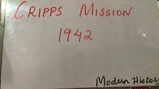 Cripps Mission 1942 Mizo tawnga sawifiahna modernindianhistory [upl. by Irim]