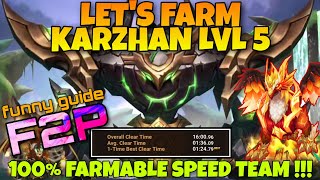 F2P LETS FARM KARZHAN BOSS 5 SPEED TEAM SUMMONERS WAR [upl. by Vandyke]