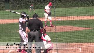 Alex Verdugo 08242013 UAAA Game Chicago Ill Pitching [upl. by Lexerd]