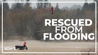 Coast Guard rescues 5 people on Washingtons Grays River during flooding [upl. by Cheryl650]