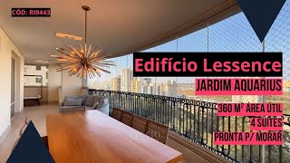 Lessence no Jardim Aquarius Apartamento de 360 m² 4 Suítes Varanda Gourmet e Vista Deslumbrante [upl. by Paviour]