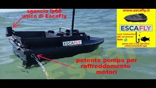 Barchino da pesca radiocomandato GPS x la pesca in mare modificato appositamente per il mare Escafly [upl. by Leummas17]