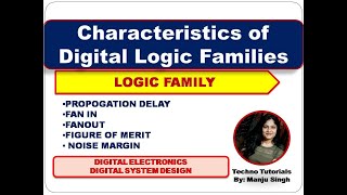 U5L2  Characteristic of Logic families I Noise margin  Propagation Delay Noise Immunity  FAN OUT [upl. by Lunt468]