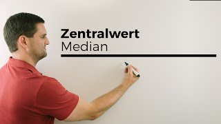 Zentralwert Median Wert in der Mitte Statistik Daten  Mathe by Daniel Jung [upl. by Ojeibbob131]