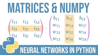 Neural Networks Matrix Math and NumPy [upl. by Gelman]