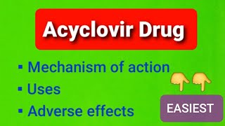 Acyclovir drug MOAUses Adverse effects [upl. by Mela]