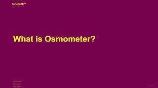 What is Osmometer [upl. by Fabriane]