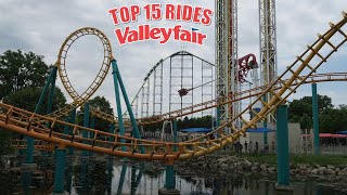 Top 15 Rides at Valleyfair [upl. by Moyna]