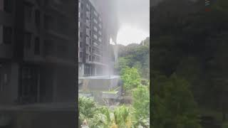 Video of a powerful earthquake collapsing a building in Taiwan [upl. by Netsrek]