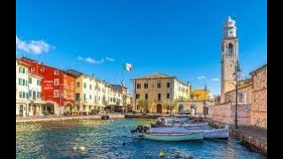 Lago di Garda Lazise Italy Walking Tour 4K [upl. by Anuqahs978]