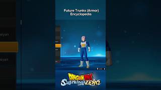 Future Trunks Armor Encyclopedia dragonballsparkingzero sparkingzero dragonball shorts [upl. by Llyrad]