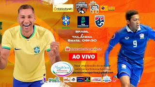 BRASIL x TAILÂNDIA  COPA DO MUNDO DE FUTSAL 2024  3ª Rodada do Grupo B  AO VIVO Em Áudio [upl. by Aohsoj612]