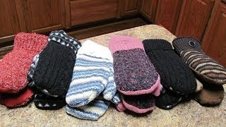 Make mittens from old sweaters  Fast and Easy [upl. by Acissehc94]