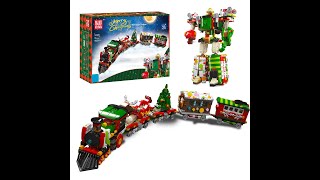 Mould King 12028 Christmas Train Transformer [upl. by Aldred142]