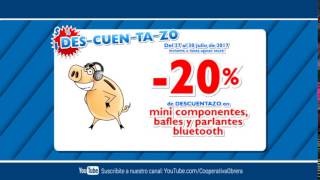 Descuentazo en mini componenetes bafles y parlantes bluetooth  Cooperativa Obrera [upl. by Nadroj]